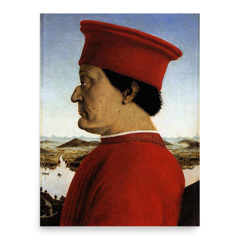 Federico da Montefeltro poster print, in size 18x24 inches.