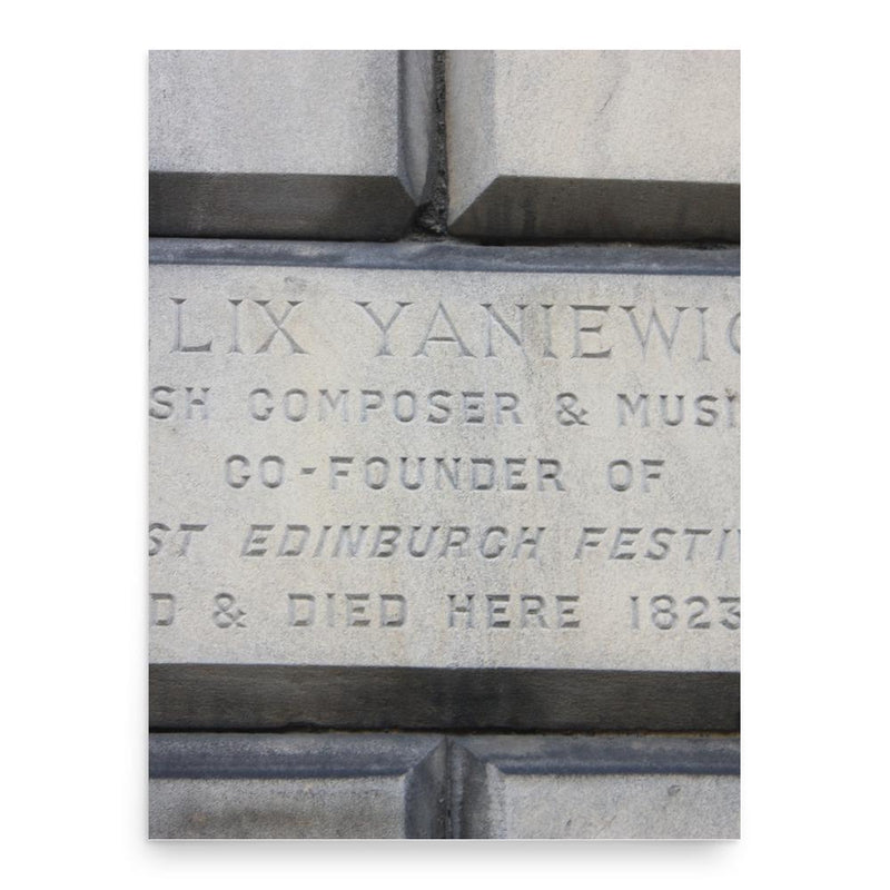 Feliks Janiewicz poster print, in size 18x24 inches.