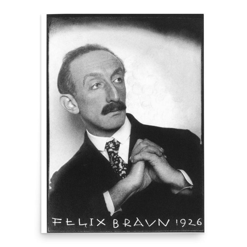 Felix Braun poster print, in size 18x24 inches.