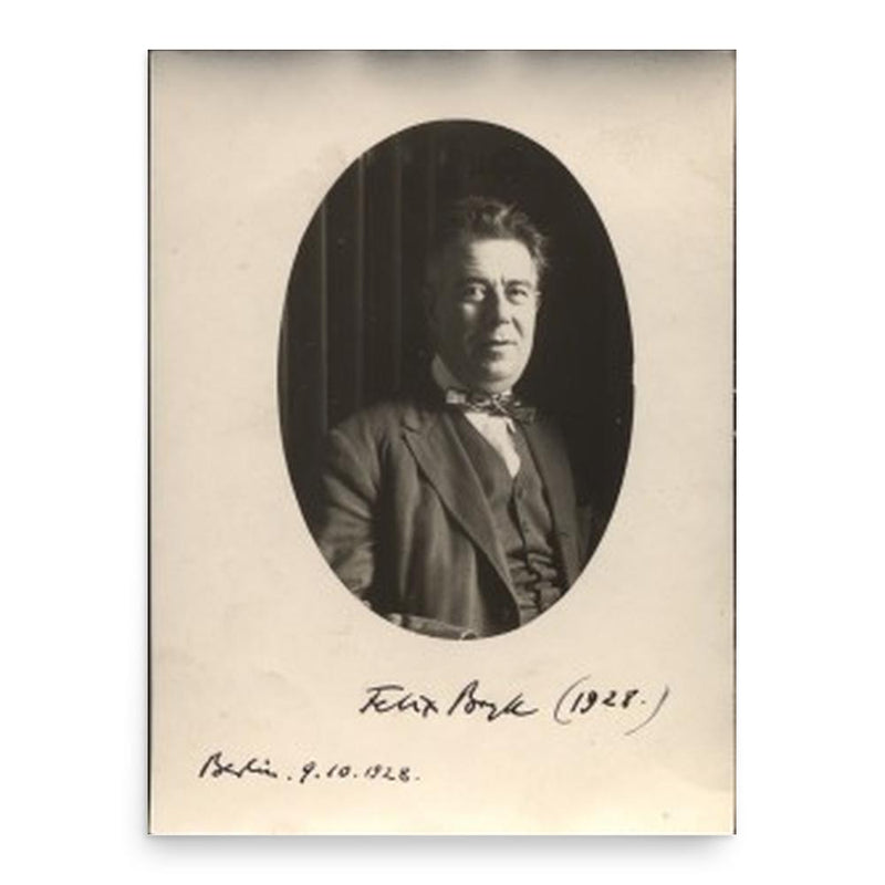 Felix Bryk poster print, in size 18x24 inches.