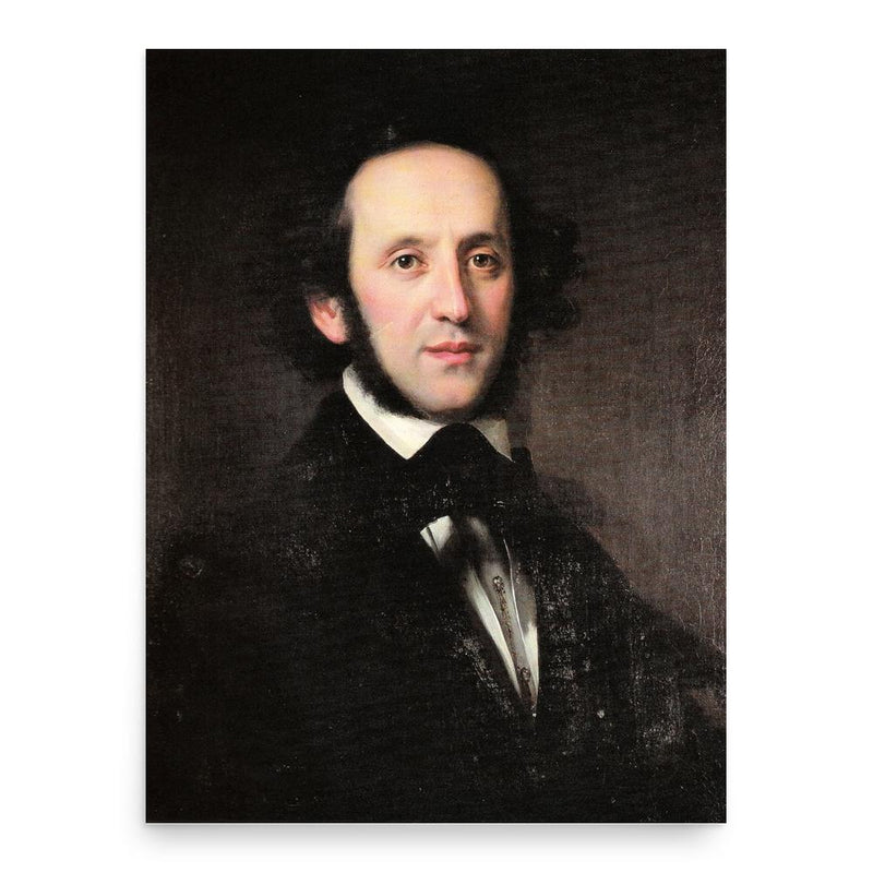 Felix Mendelssohn poster print, in size 18x24 inches.
