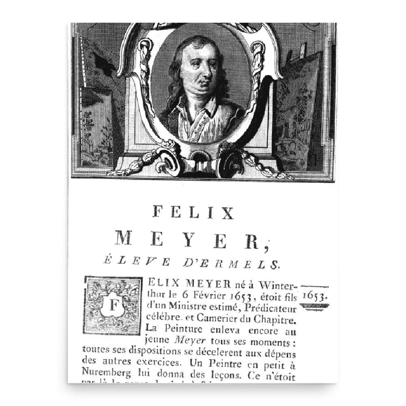 Felix Meyer poster print, in size 18x24 inches.