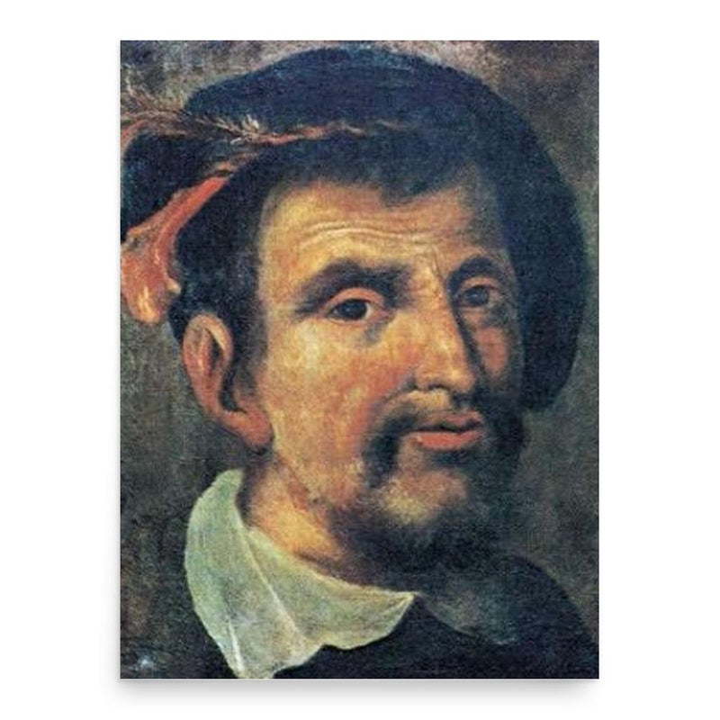 Ferdinand Columbus poster print, in size 18x24 inches.