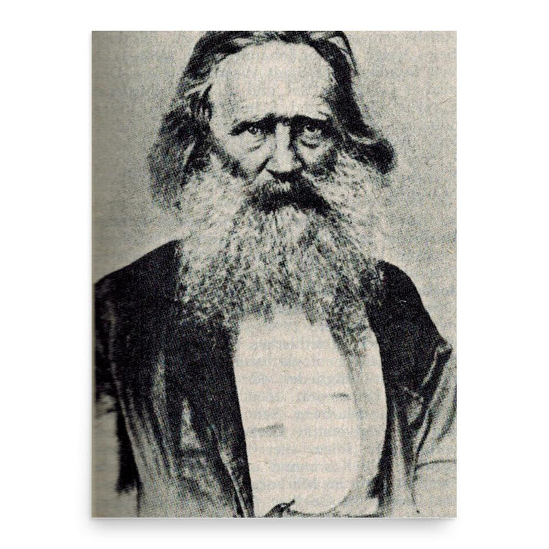 Ferdinand Lindheimer poster print, in size 18x24 inches.