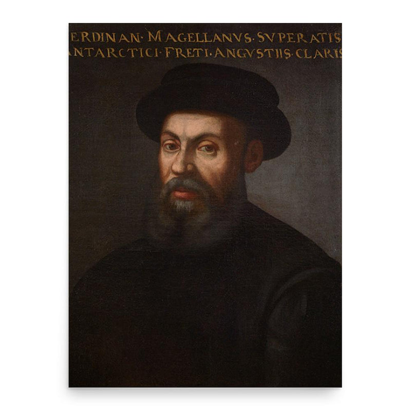 Ferdinand Magellan poster print, in size 18x24 inches.