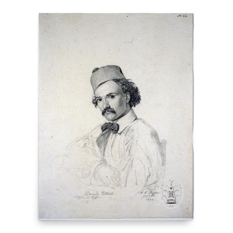 Ferdinand Pettrich poster print, in size 18x24 inches.