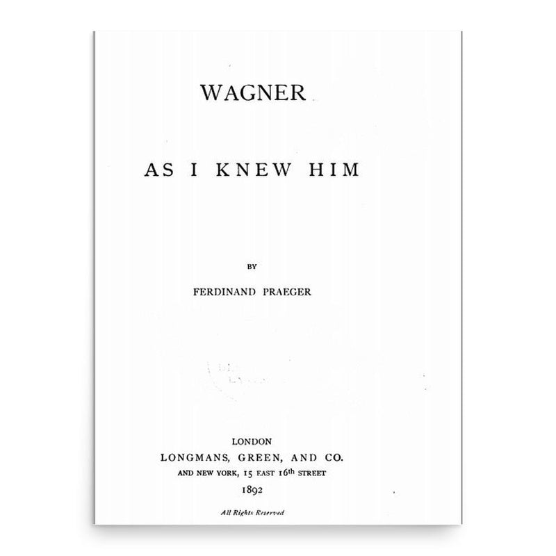 Ferdinand Praeger poster print, in size 18x24 inches.