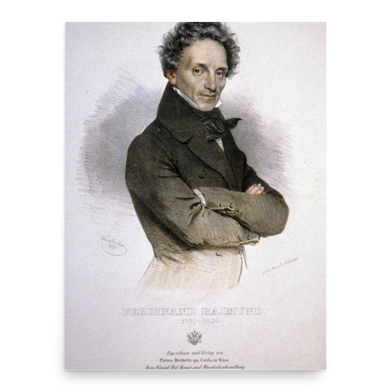 Ferdinand Raimund poster print, in size 18x24 inches.