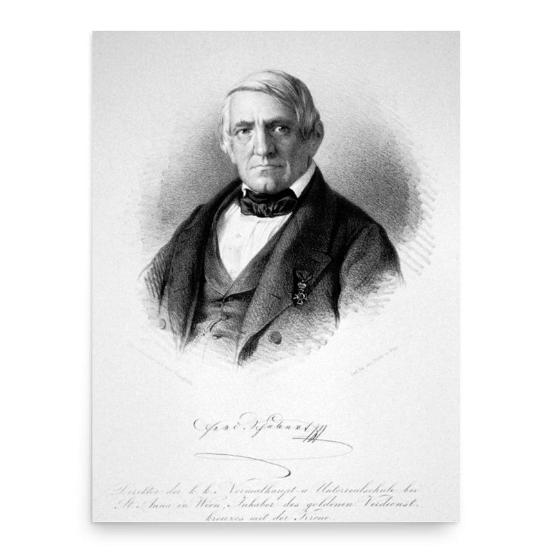 Ferdinand Schubert poster print, in size 18x24 inches.