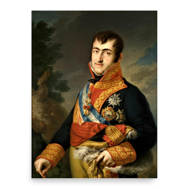 Ferdinand VII poster print, in size 18x24 inches.