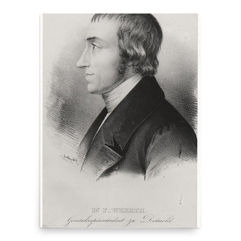 Ferdinand Weerth poster print, in size 18x24 inches.