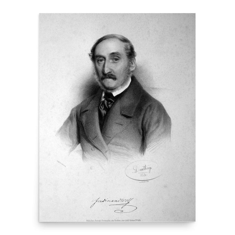Ferdinand Wolf poster print, in size 18x24 inches.