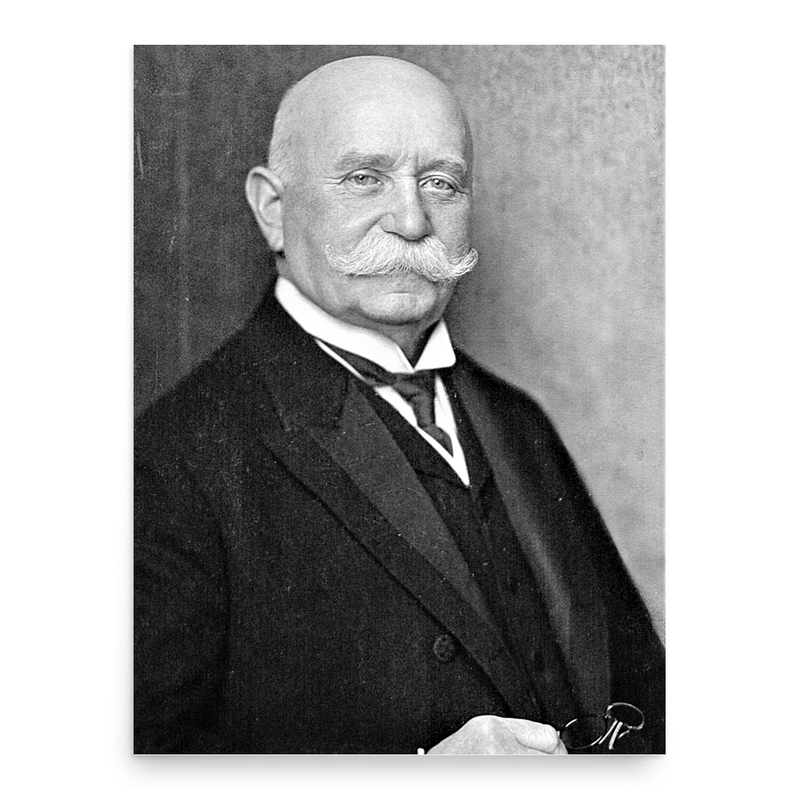 Ferdinand von Zeppelin poster print, in size 18x24 inches.