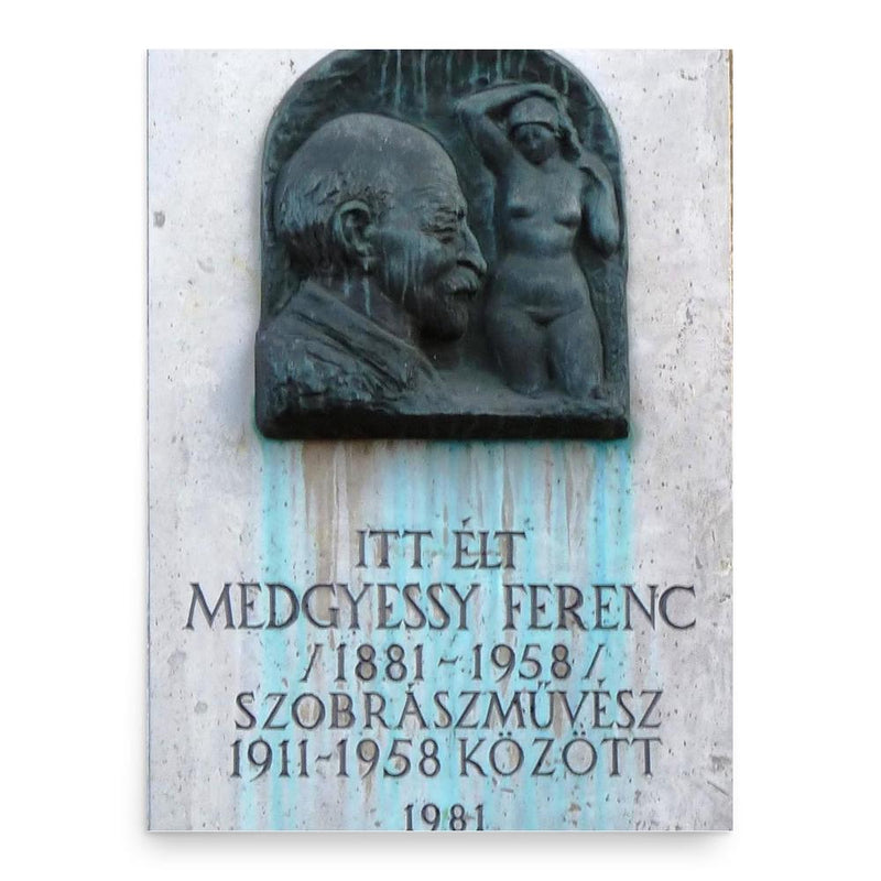 Ferenc Medgyessy poster print, in size 18x24 inches.