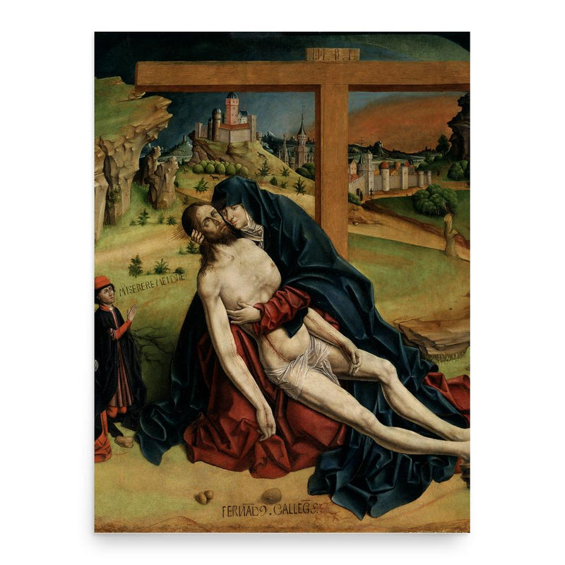 Fernando Gallego poster print, in size 18x24 inches.