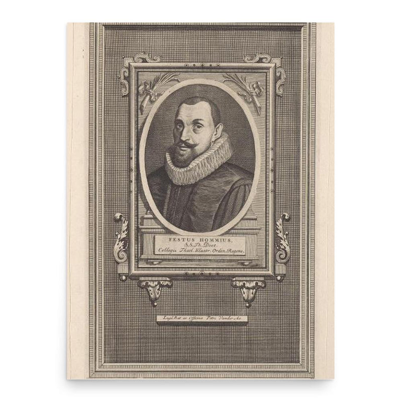 Festus Hommius poster print, in size 18x24 inches.