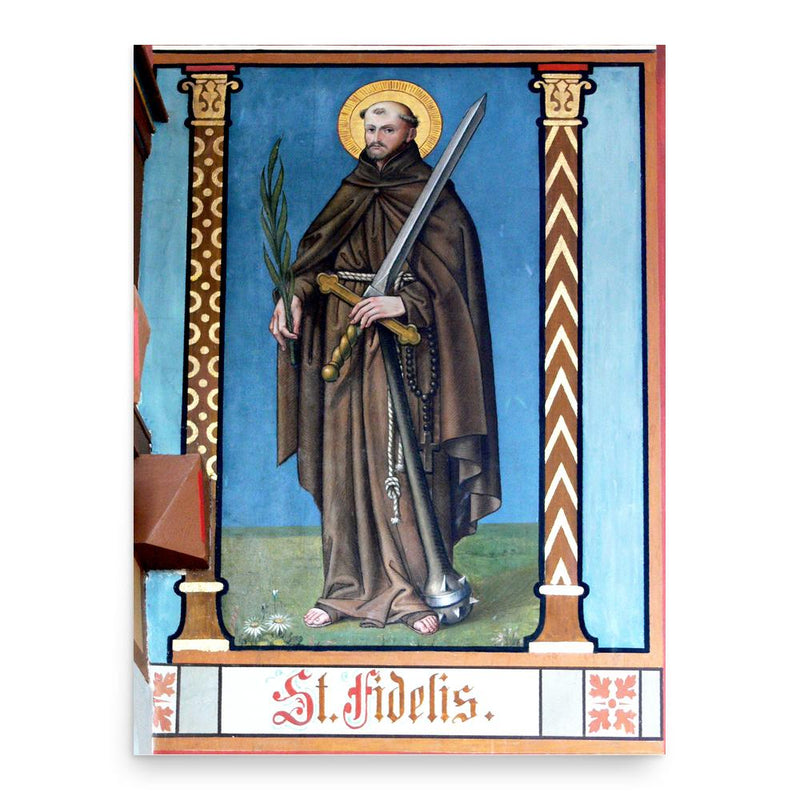 Fidelis of Sigmaringen poster print, in size 18x24 inches.