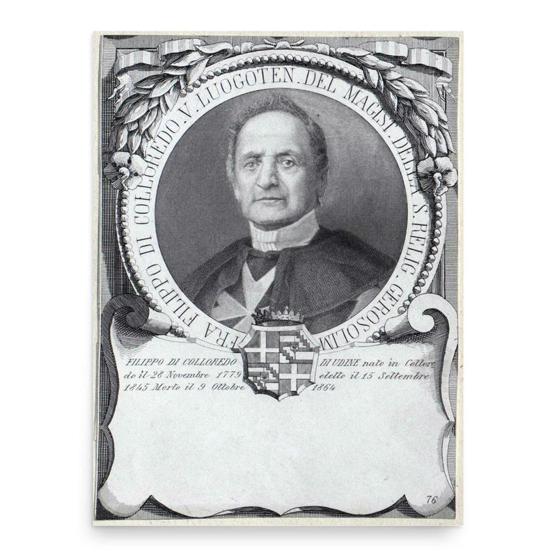 Filippo di Colloredo-Mels poster print, in size 18x24 inches.