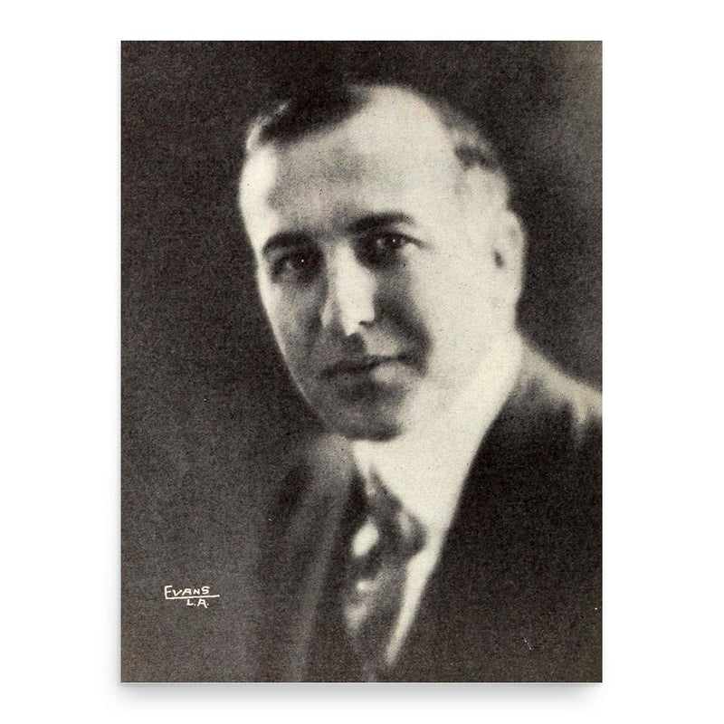 Finis Fox poster print, in size 18x24 inches.