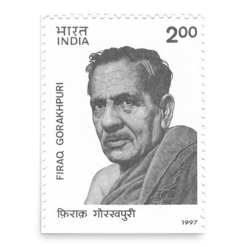 Firaq Gorakhpuri poster print, in size 18x24 inches.