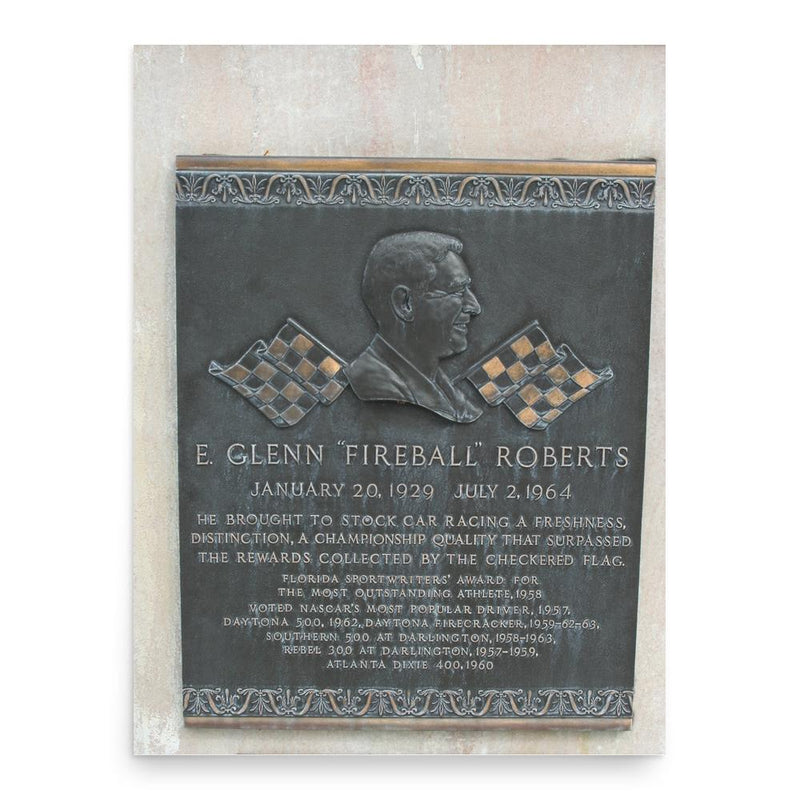 Fireball Roberts poster print, in size 18x24 inches.