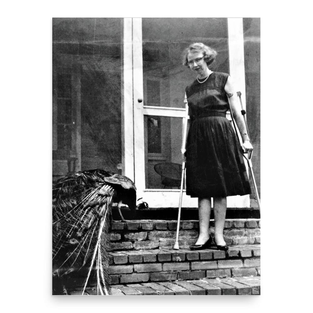 Flannery O'Connor poster print, in size 18x24 inches.