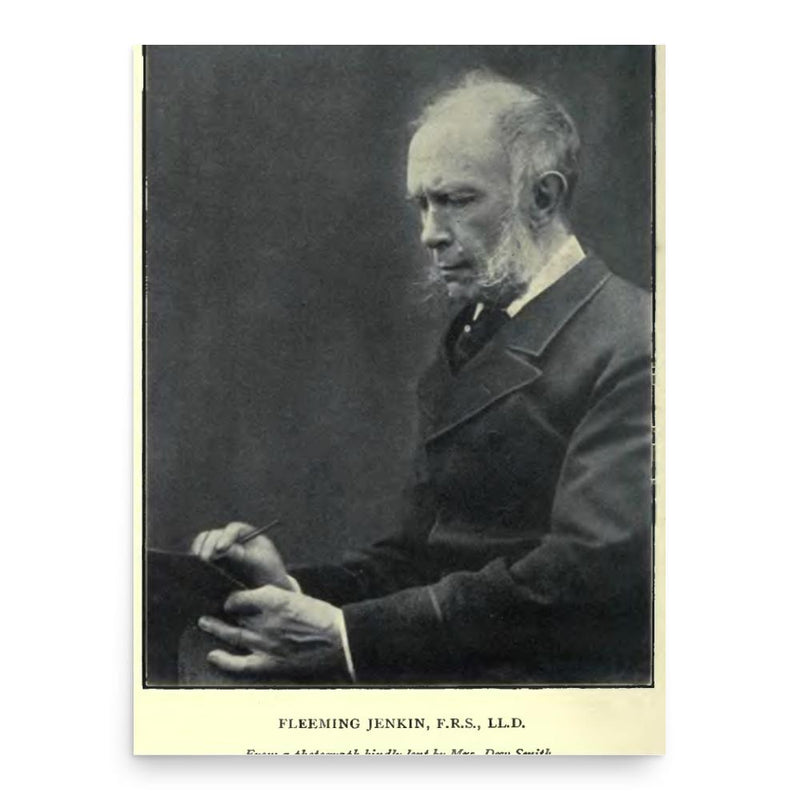 Fleeming Jenkin poster print, in size 18x24 inches.