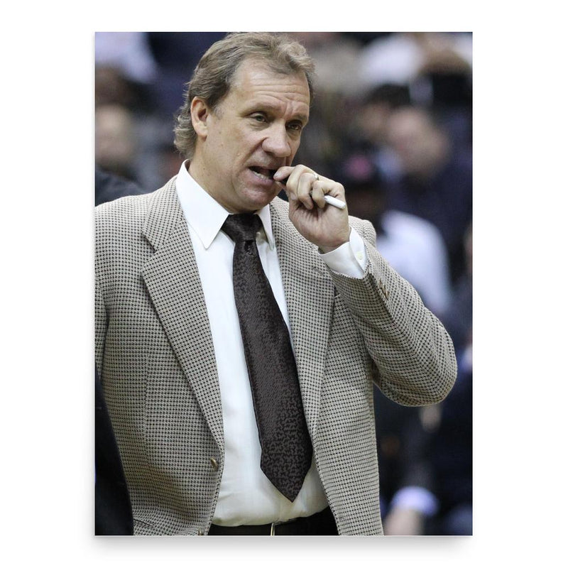 Flip Saunders poster print, in size 18x24 inches.