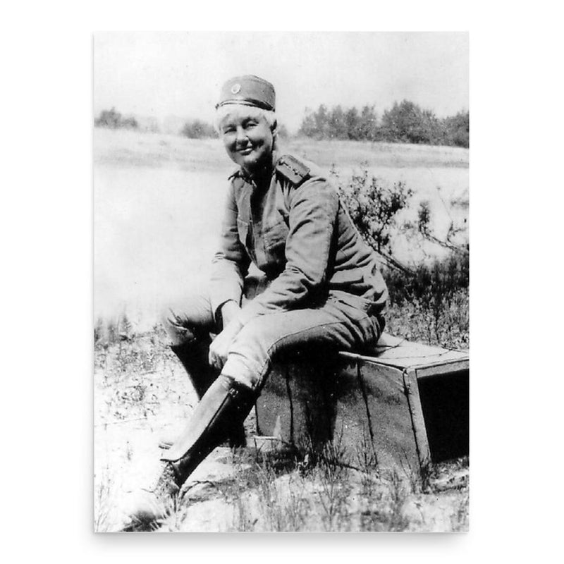 Flora Sandes poster print, in size 18x24 inches.