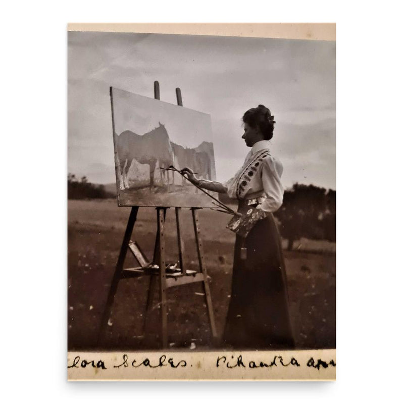 Flora Scales poster print, in size 18x24 inches.