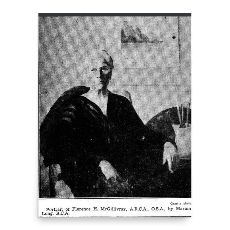 Florence Helena McGillivray poster print, in size 18x24 inches.