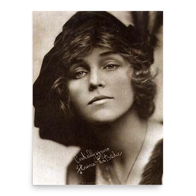 Florence La Badie poster print, in size 18x24 inches.