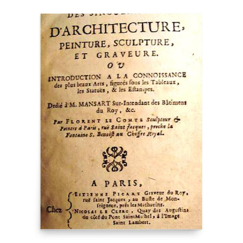 Florent le Comte poster print, in size 18x24 inches.