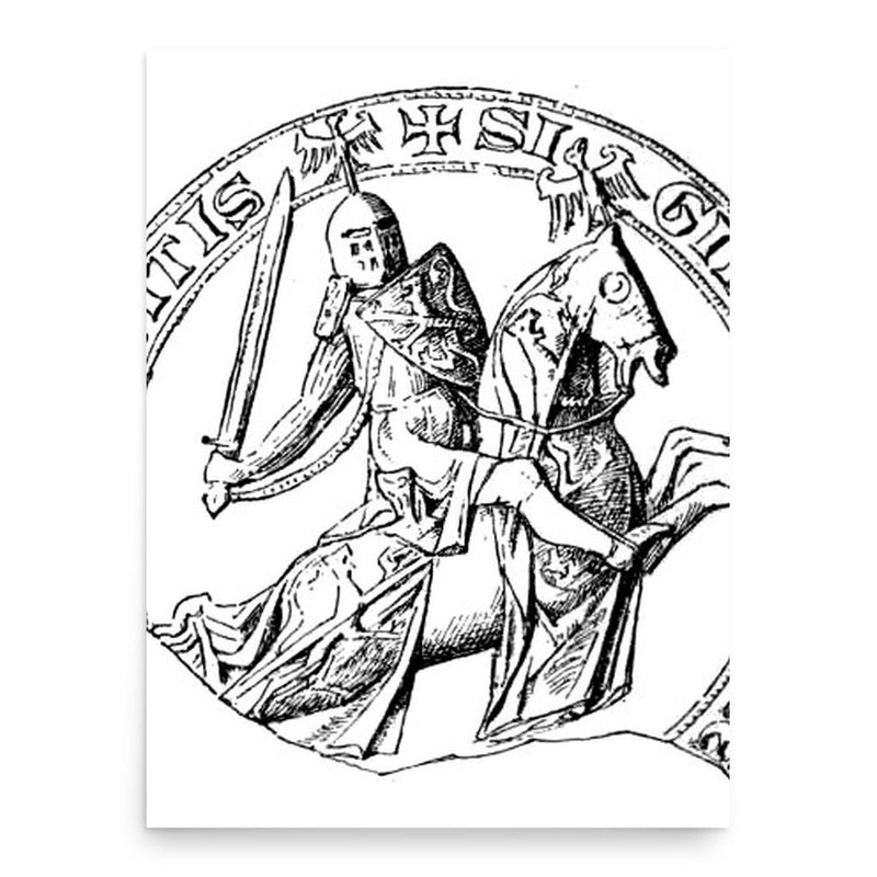 Florent of Hainaut poster print, in size 18x24 inches.