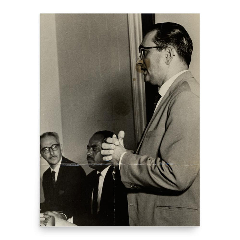 Florestan Fernandes poster print, in size 18x24 inches.