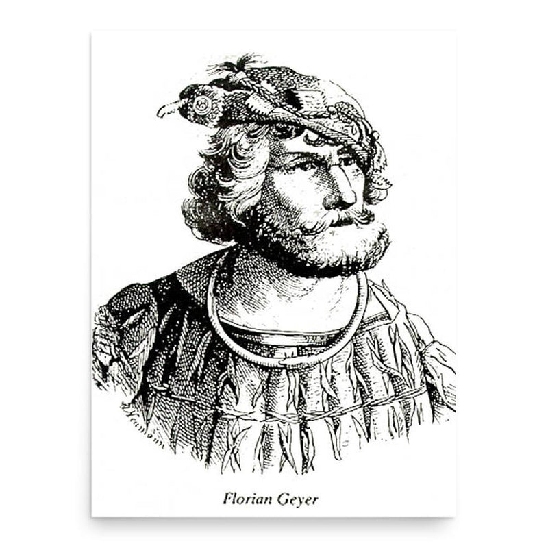 Florian Geyer poster print, in size 18x24 inches.