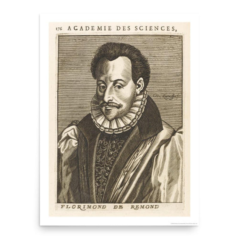 Florimond de Raemond poster print, in size 18x24 inches.