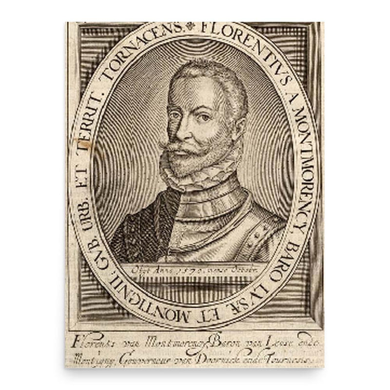 Floris of Montmorency poster print, in size 18x24 inches.