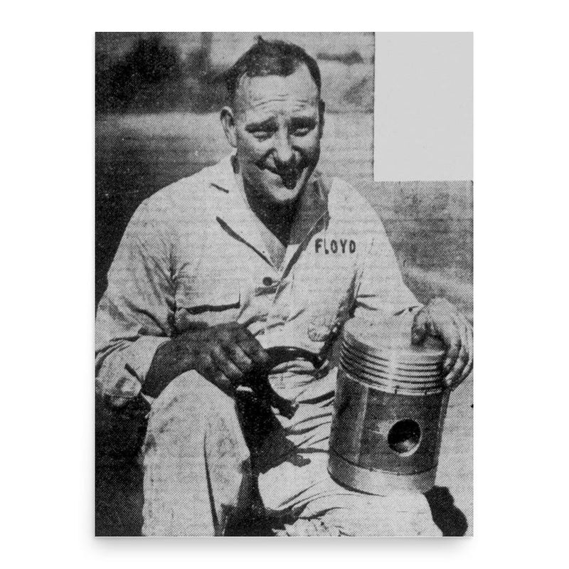 Floyd Roberts poster print, in size 18x24 inches.