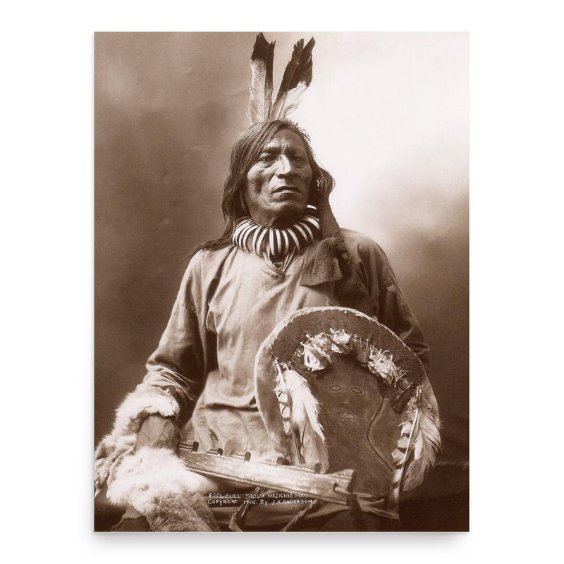 Fool Bull poster print, in size 18x24 inches.