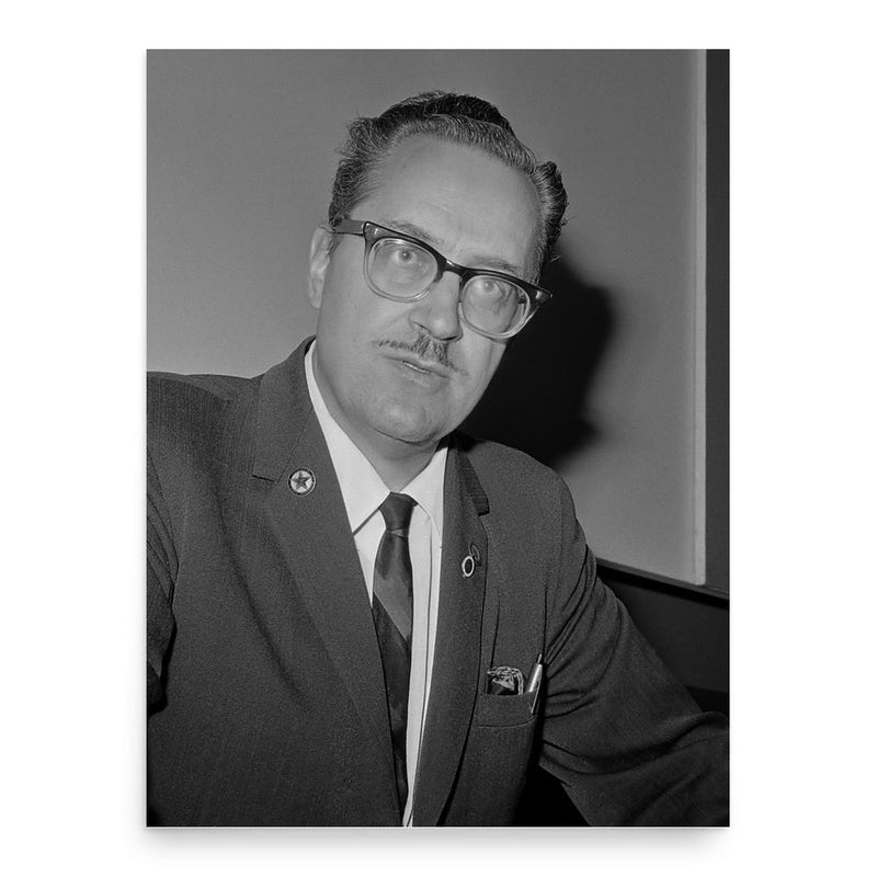 Forrest J Ackerman poster print, in size 18x24 inches.