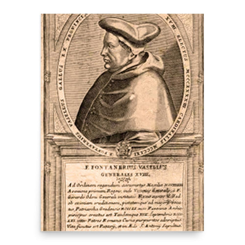 Fortanerius Vassalli poster print, in size 18x24 inches.