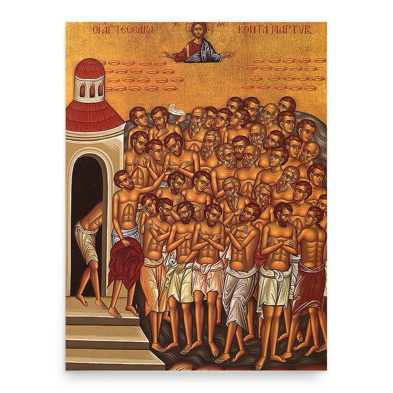 Forty Martyrs of Sebaste poster print, in size 18x24 inches.