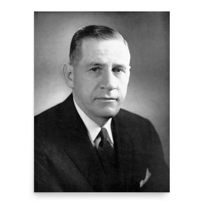 Foster Furcolo poster print, in size 18x24 inches.