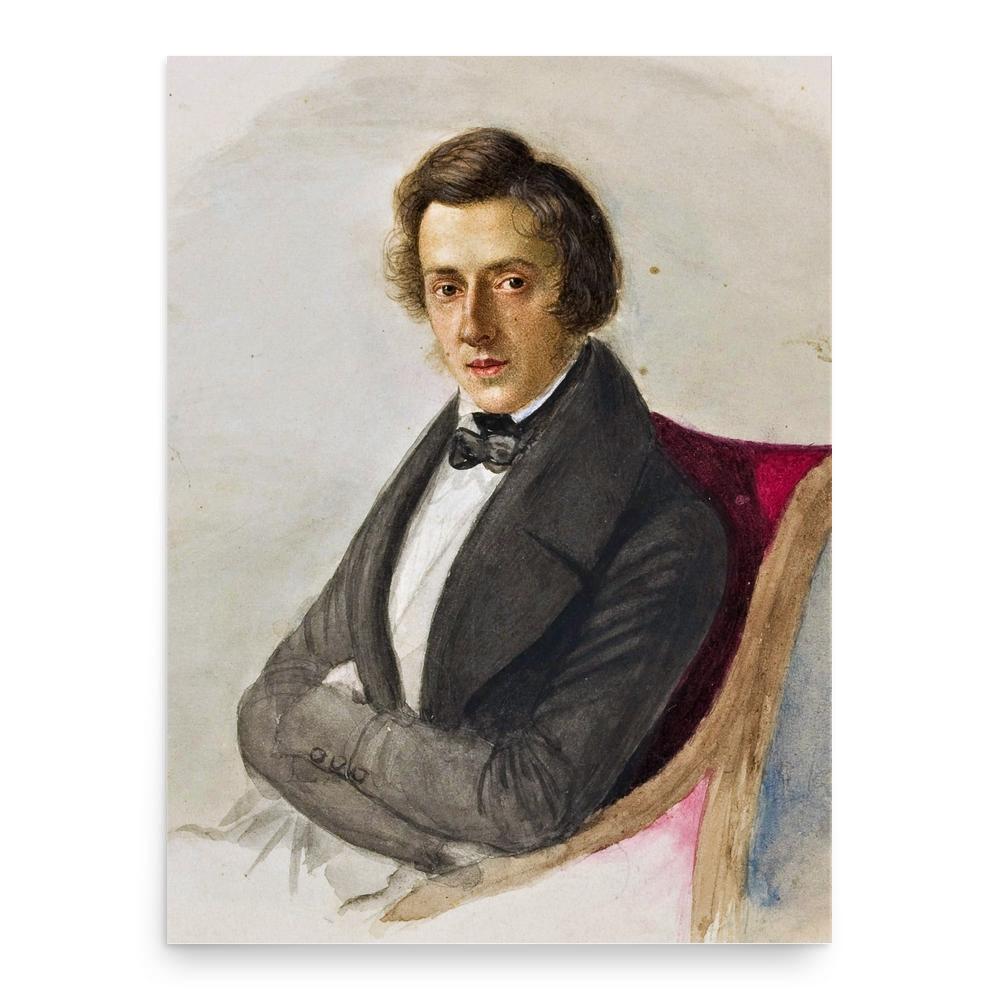 Frédéric Chopin poster print, in size 18x24 inches.