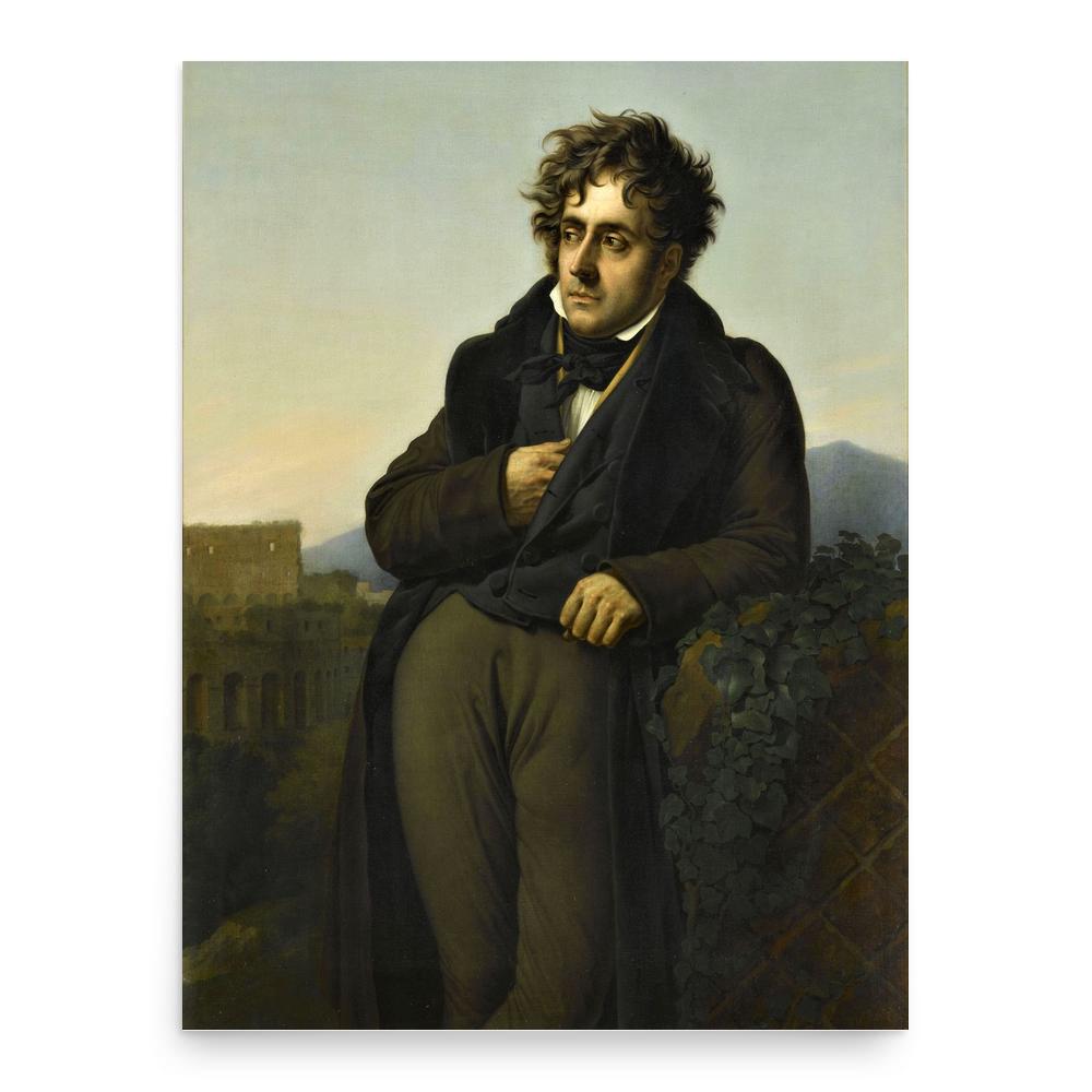 François-René de Chateaubriand poster print, in size 18x24 inches.