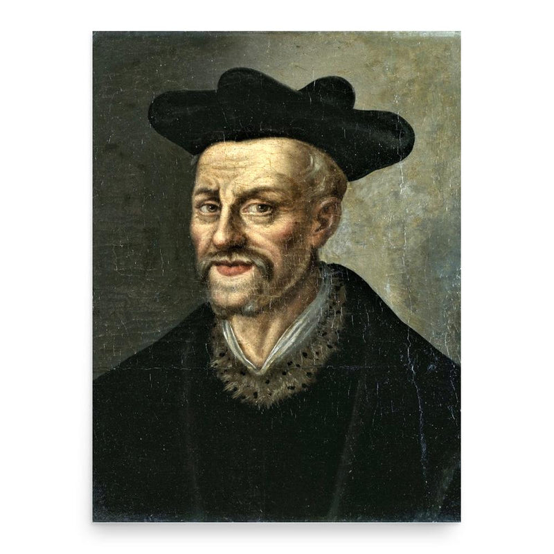 François Rabelais poster print, in size 18x24 inches.