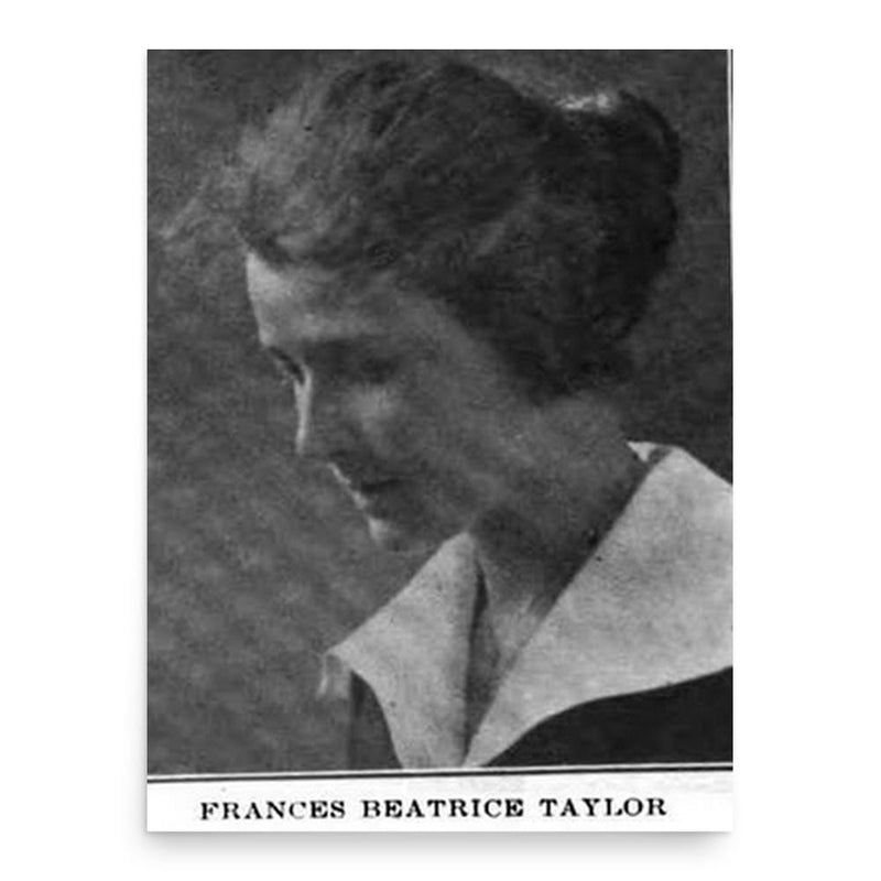 Frances Beatrice Taylor poster print, in size 18x24 inches.