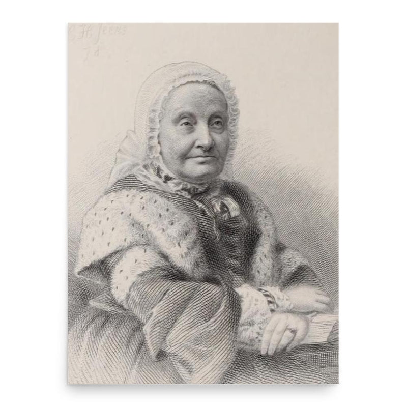 Frances Bunsen poster print, in size 18x24 inches.