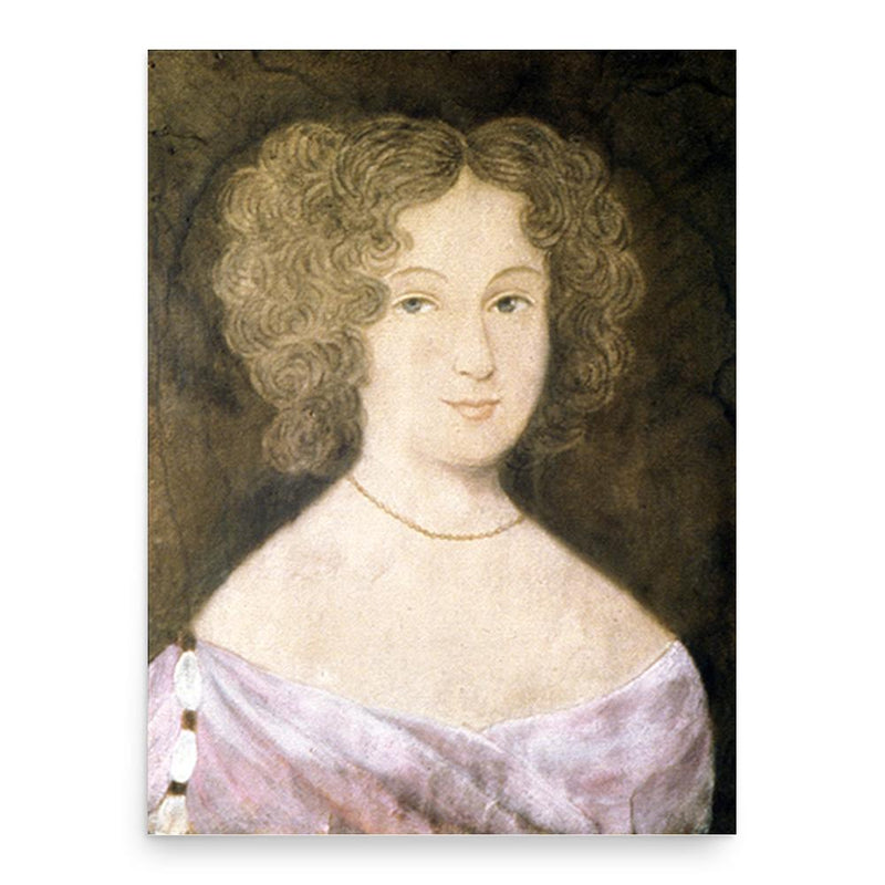 Frances Culpeper Berkeley poster print, in size 18x24 inches.